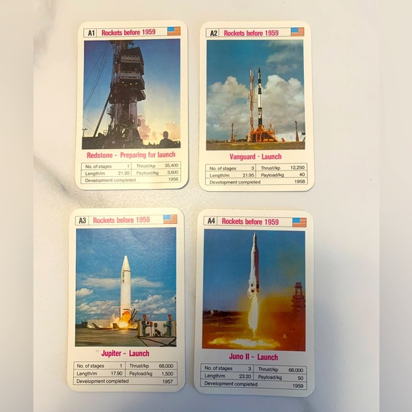 Vintage ACE Trump Card Game “Space Rockets” Full Set - Picture 2 of 13